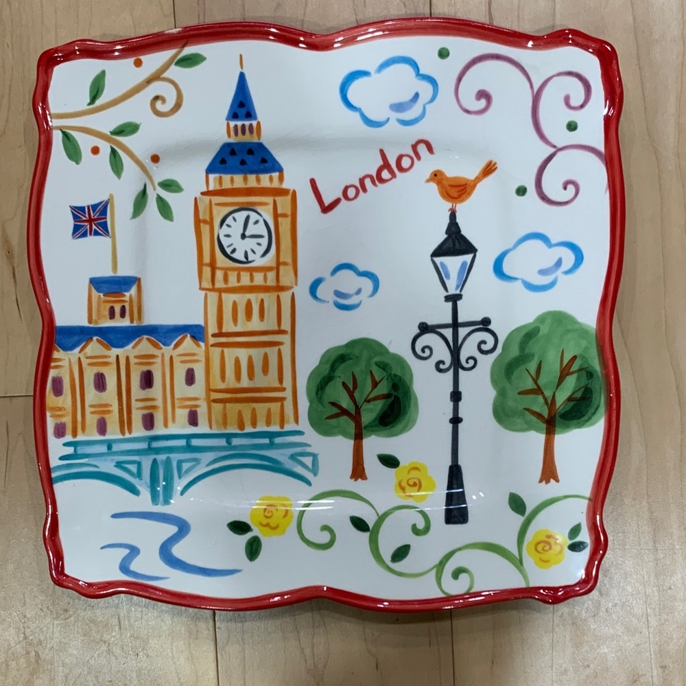 Anthropology 11 inches Port Townsend
London England Plate